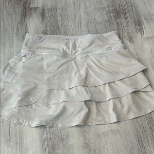 Athleta Girl white layered tennis skirt size XS 6